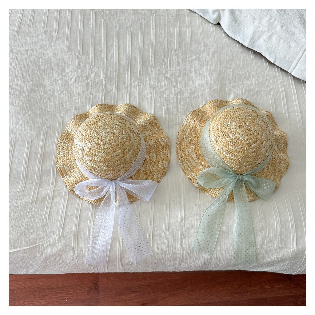 Straw Hat Summer - Kids Natural Straw Sun Hat with