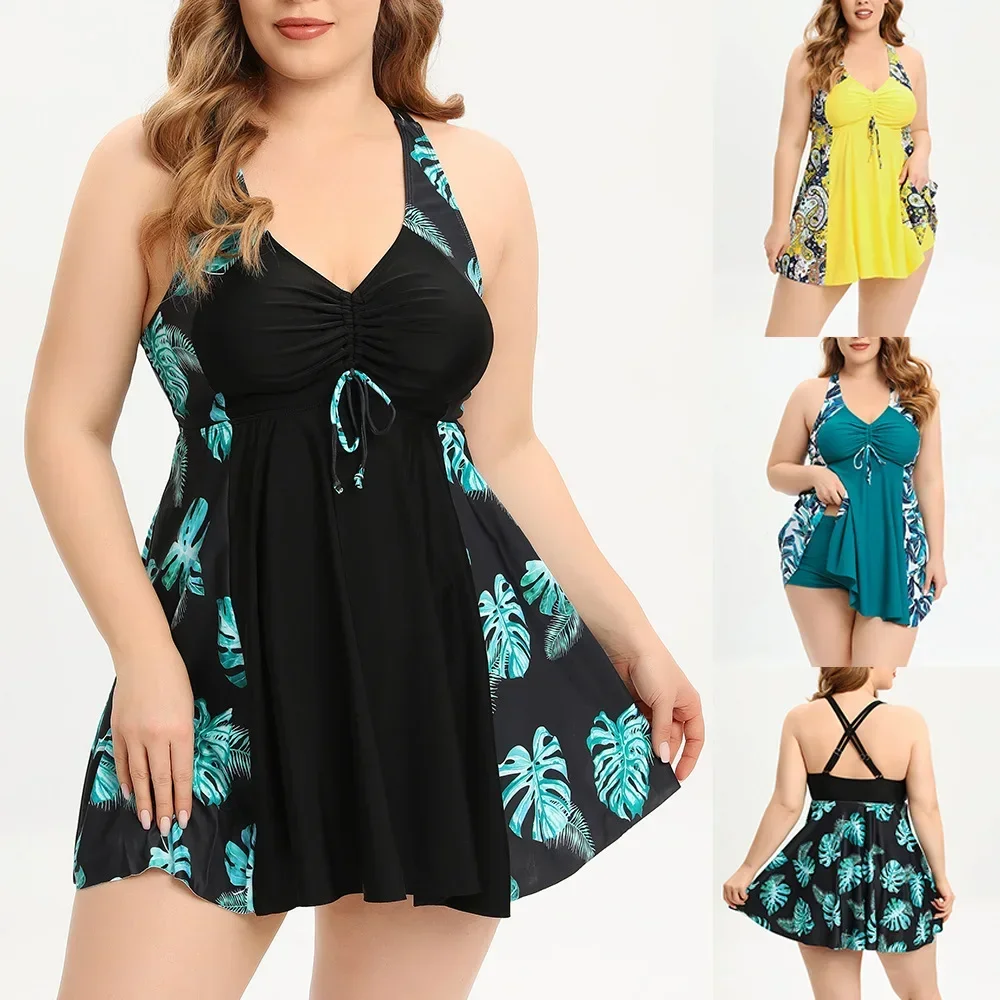 Printed Wrap Skirt - 2024 Print Patchwork Tankini Swimsuits Plus