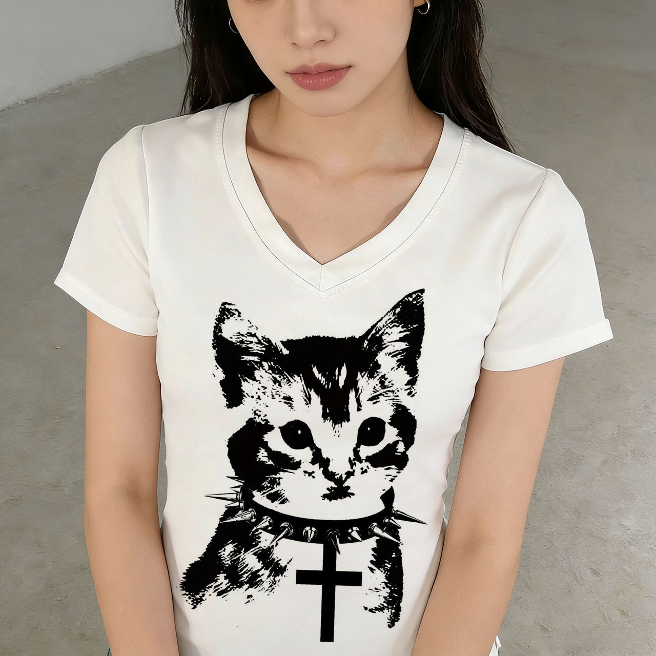 Women'S Fashion In The 90S - 2000s Tops Kpop Emo Women Top
