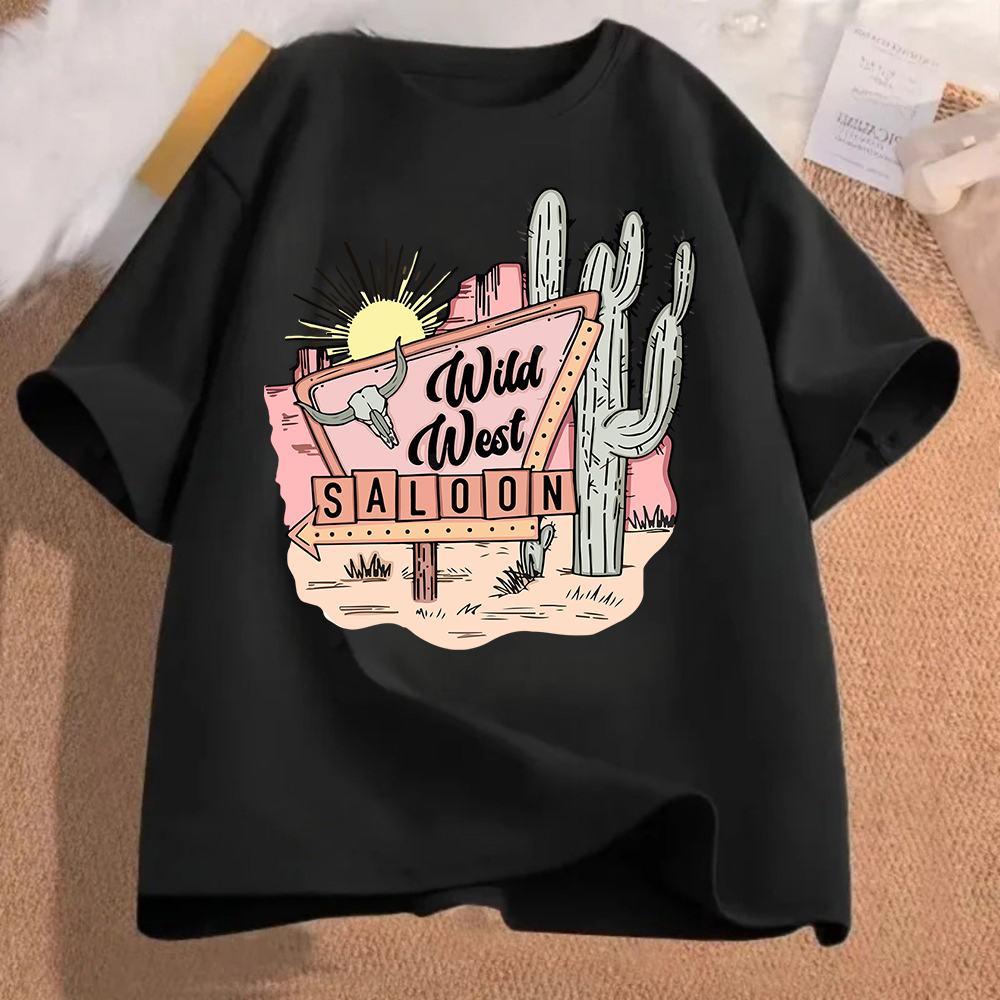 Wild West Saloon Graphic T Shi - огляд і ціна Women'S Fashion Wild West