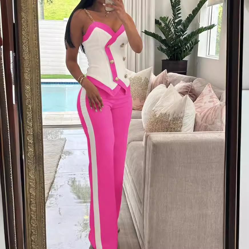 Women Side Striped Work Suit S - огляд і ціна Lace Trim Cami