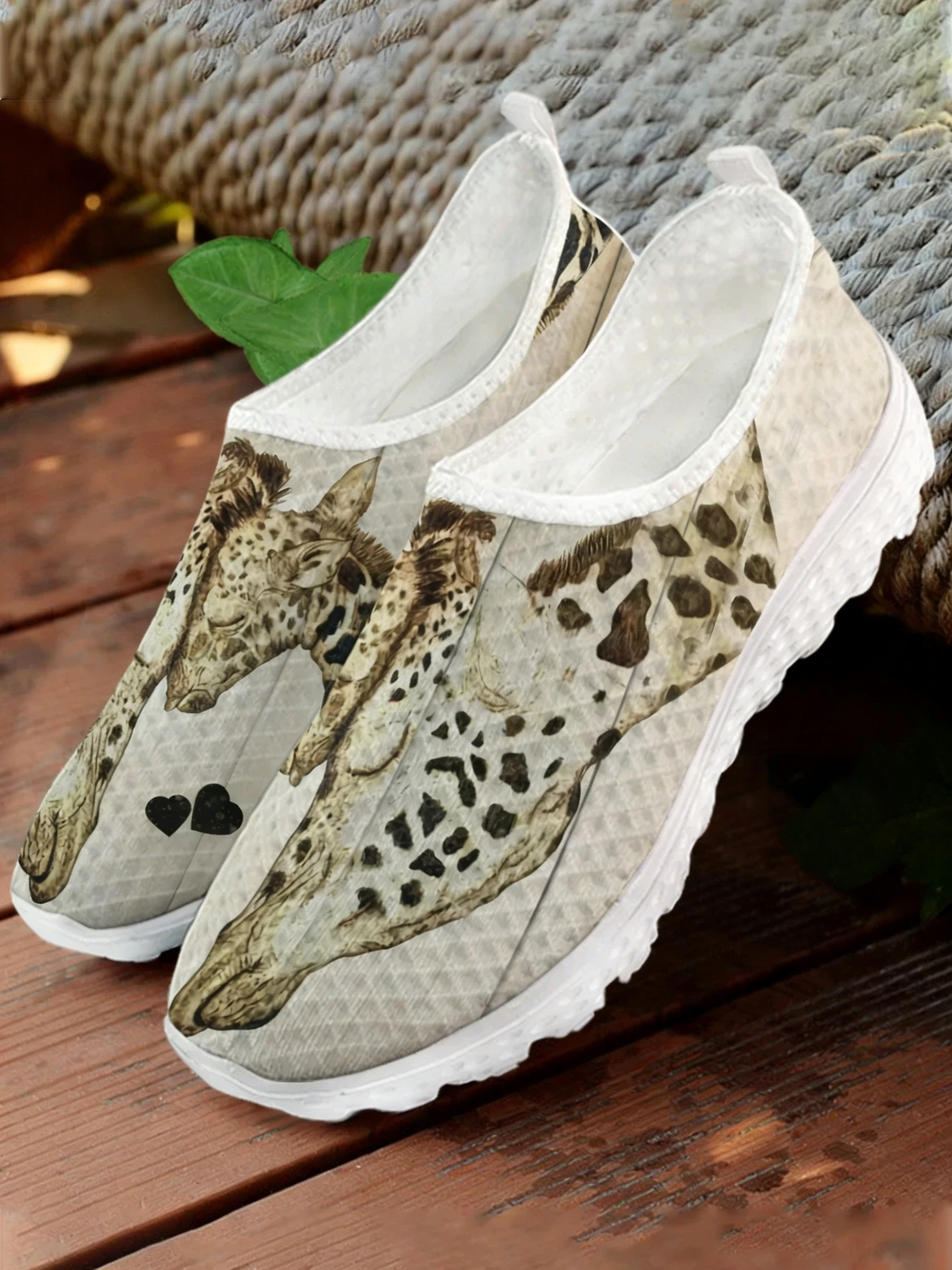 Cartoon Giraffe Print Mesh Hig - огляд і ціна Women'S Fashion Tennis Shoes