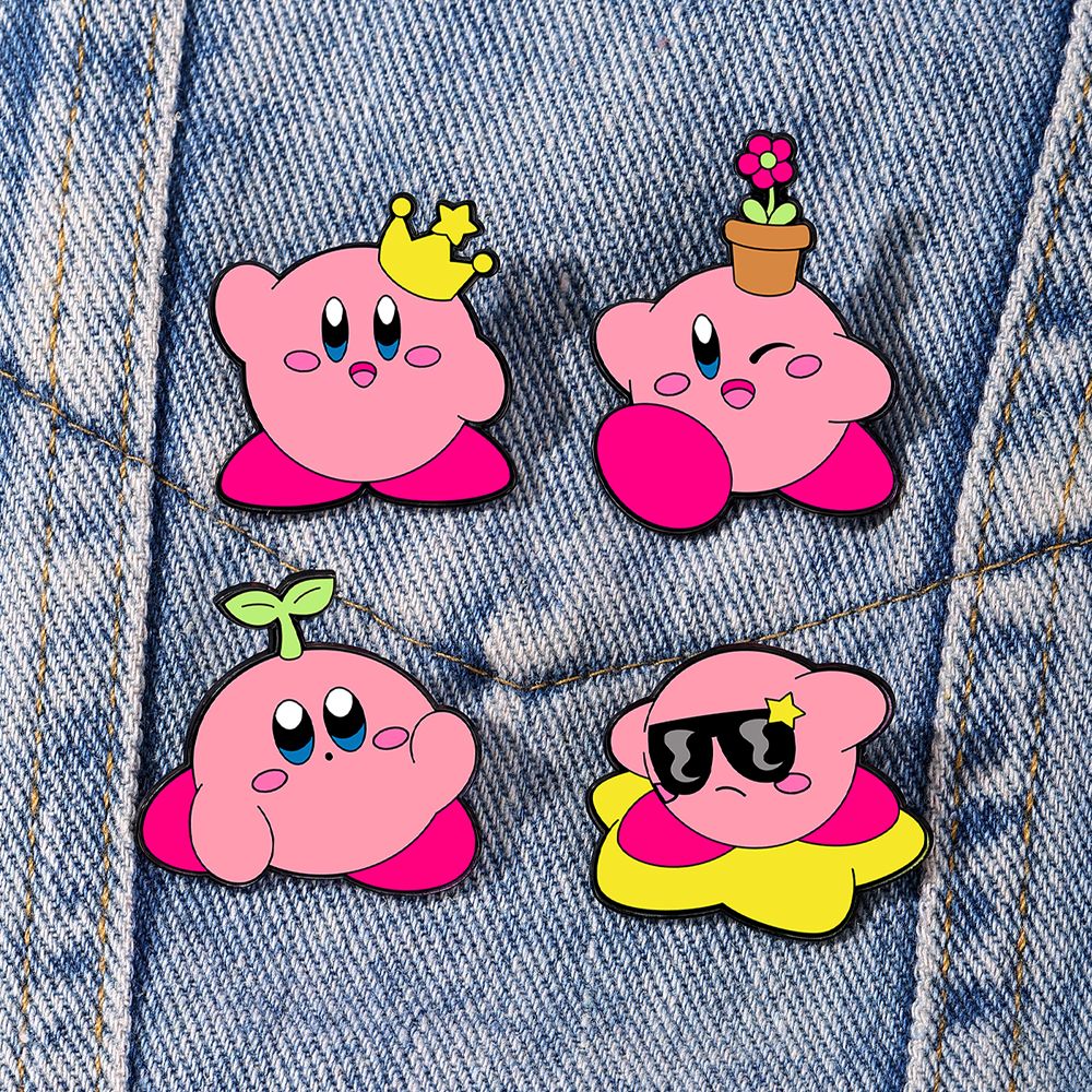 4pcs Kirby Enamel Lapel Pins S - огляд і ціна Women Fashion Jeans