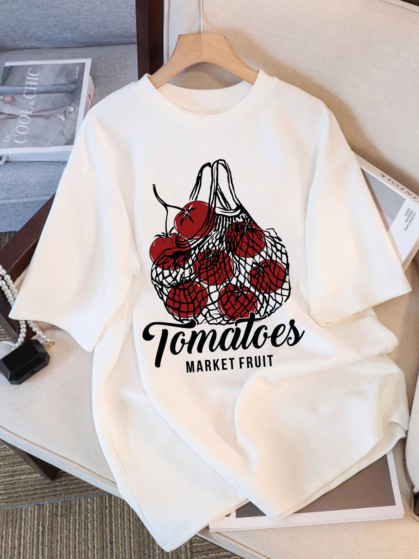 Tomatoes Market Fruit Pattern  - огляд і ціна Women'S Fashion Market Size