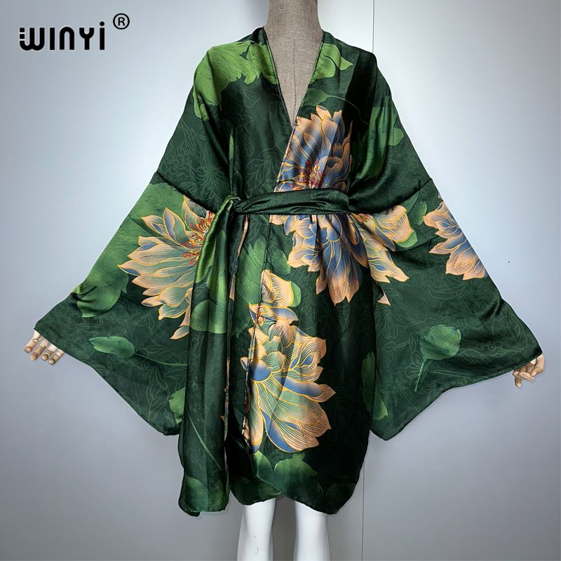 WINYI bohemian print kimono be - огляд і ціна Women'S Fashion Kimono