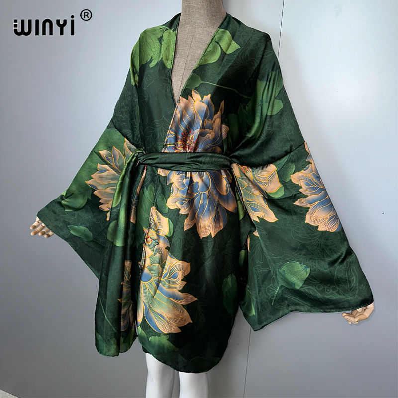 WINYI bohemian print kimono be - огляд і ціна Women'S Fashion Kimono