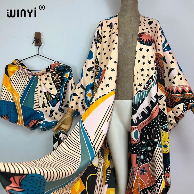 WINYI new summer beach two pie - огляд і ціна Women'S Fashion Kimono