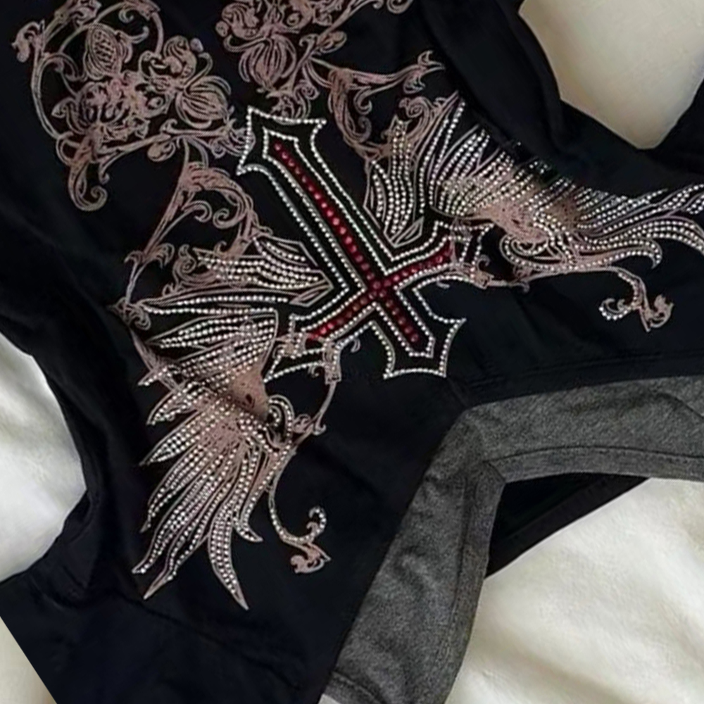 Y2K 90S Black Fake Two-Piece B - огляд і ціна Women'S Fashion In The 90S