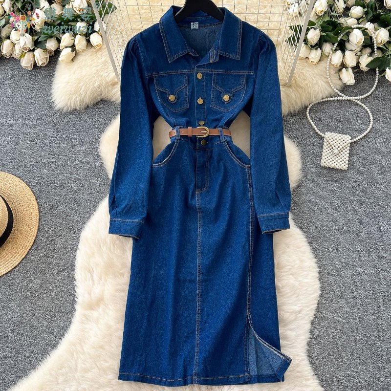 Elegant Women's Denim Dress So - огляд і ціна Women Fashion Jeans