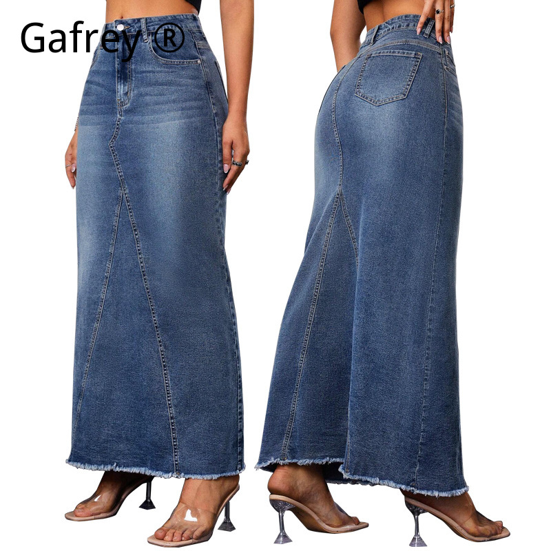 Women Denim Midi Skirt High Wa - огляд і ціна Women Fashion Jeans