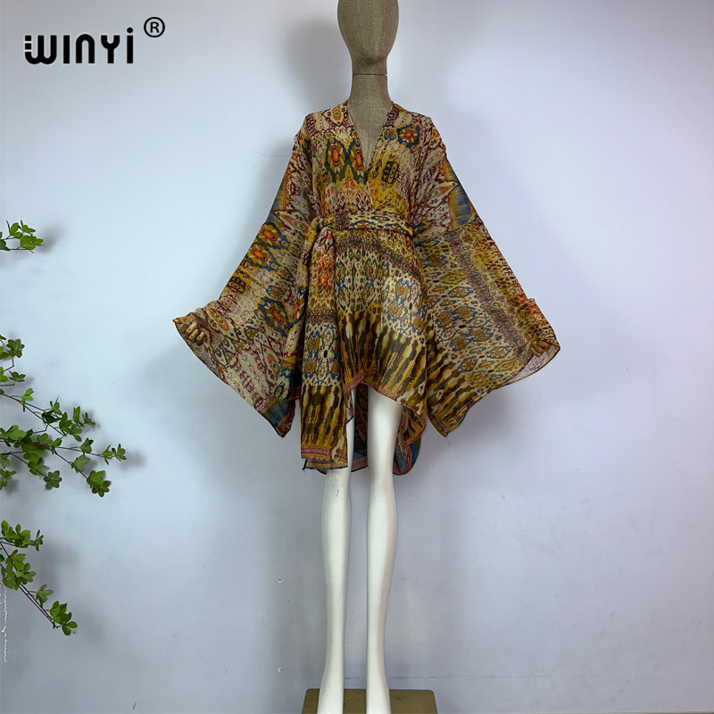 WINYI kimono with belt summer  - огляд і ціна Women'S Fashion Kimono