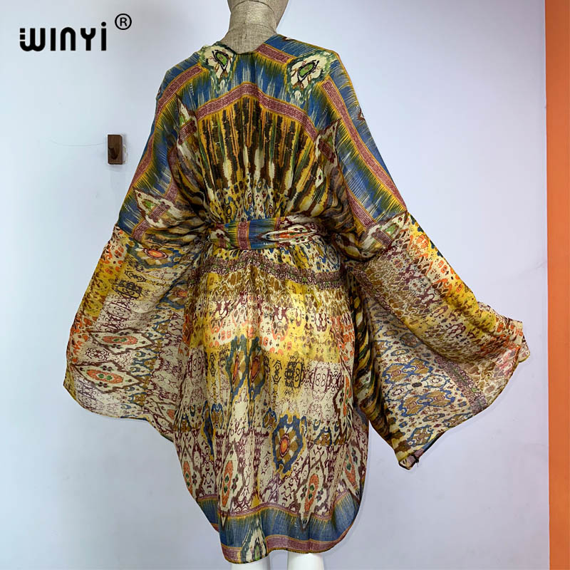 WINYI kimono with belt summer  - огляд і ціна Women'S Fashion Kimono