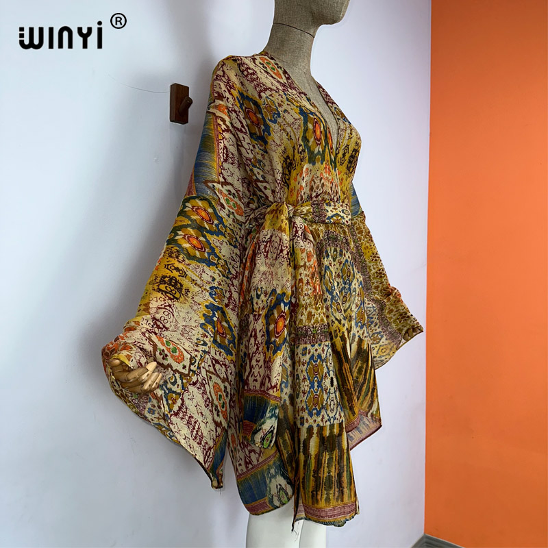 WINYI kimono with belt summer  - огляд і ціна Women'S Fashion Kimono