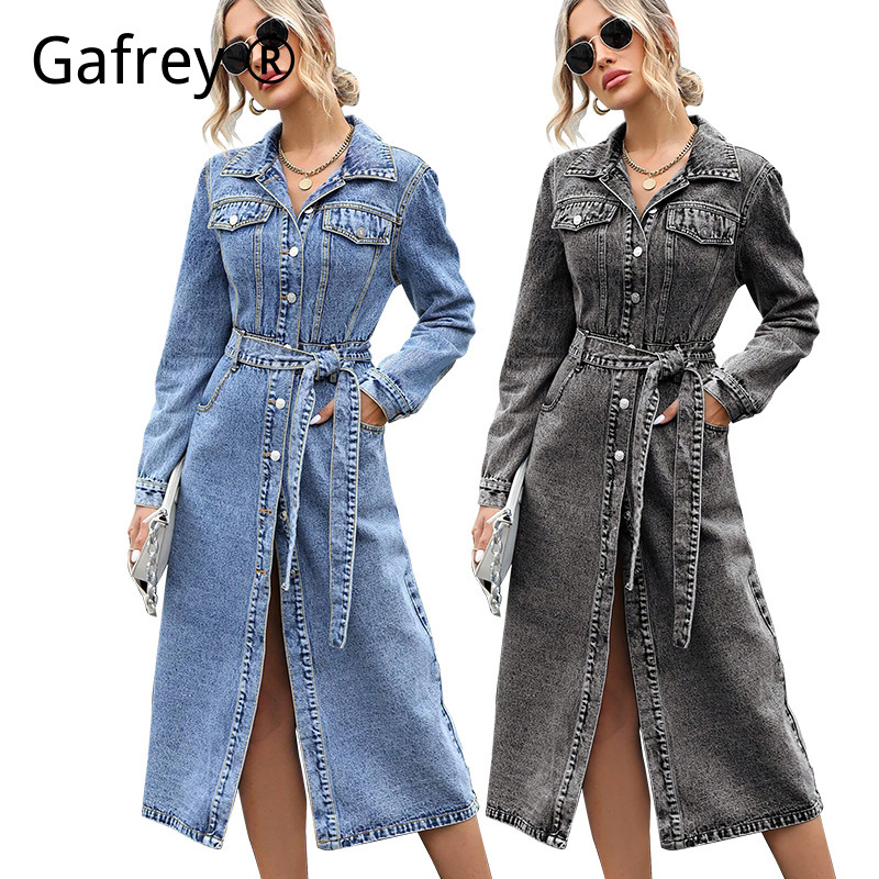 Women Long Sleeve Denim Dress  - огляд і ціна Women Fashion Jeans