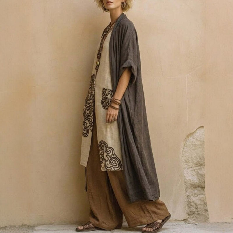 Boho Open Front Kimono Geometr - огляд і ціна Women'S Fashion Kimono