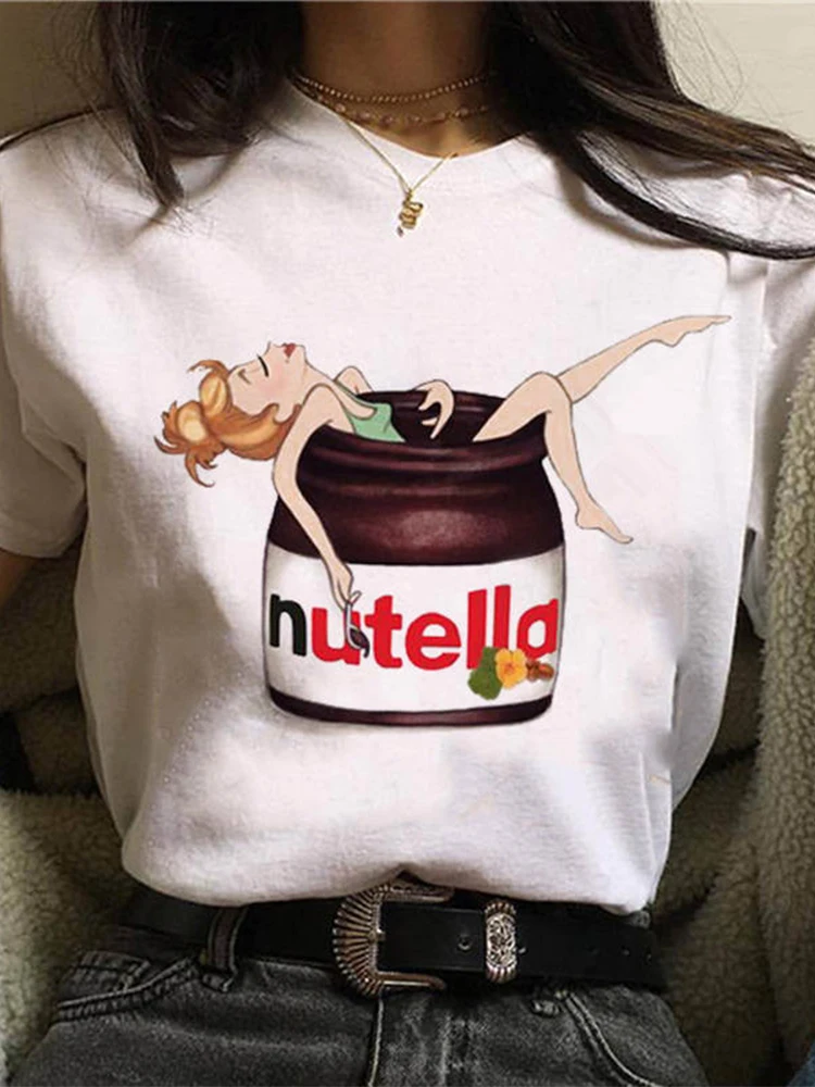 New Nutella Print T Shirt Wome - огляд і ціна Women'S Fashion In The 90S