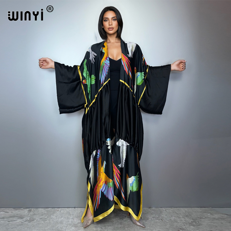 WINYI print boho kimono maxi b - огляд і ціна Women'S Fashion Kimono