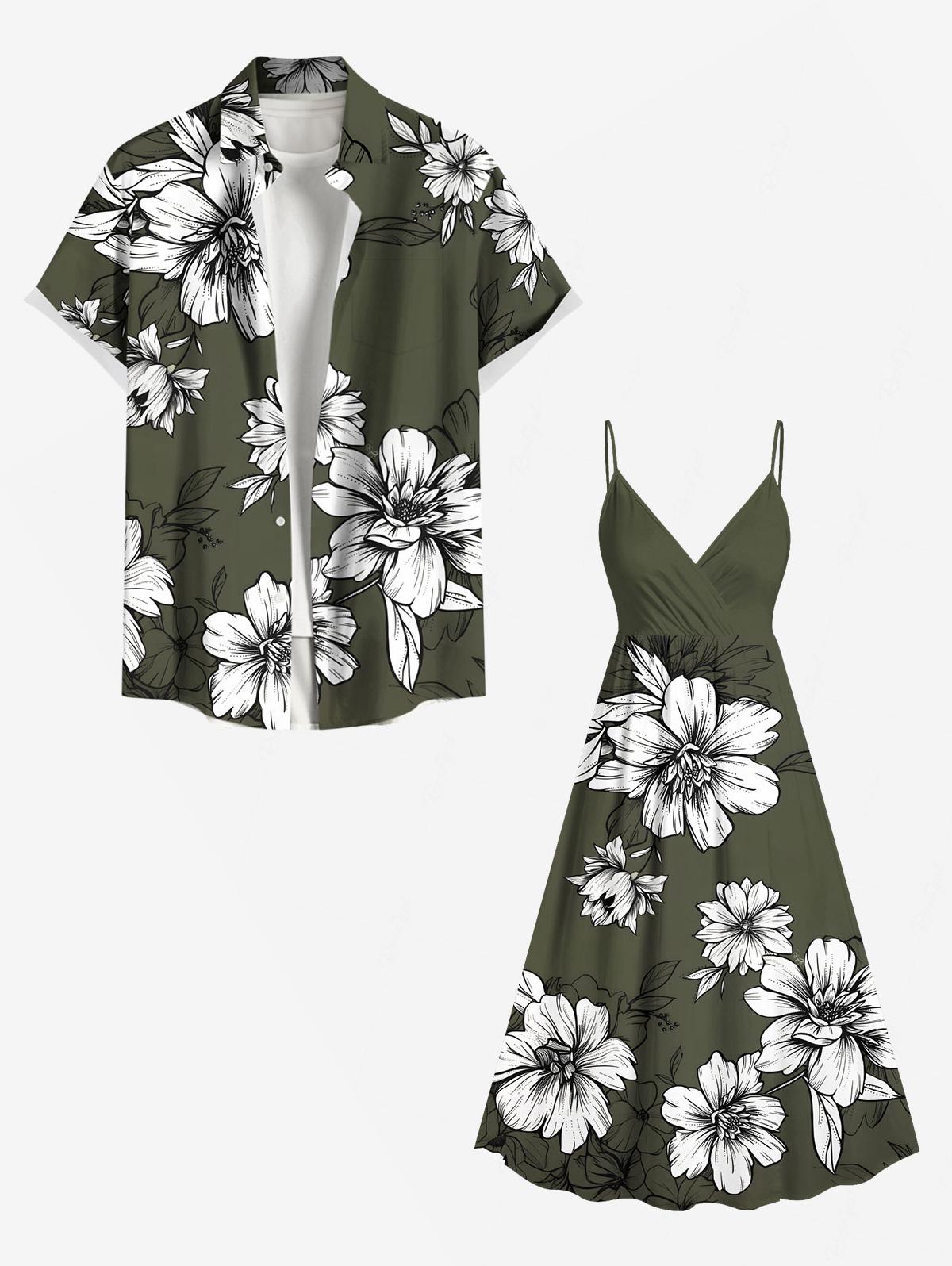 Flowers Leaf Printed Plus Size - огляд і ціна Lace Trim Cami