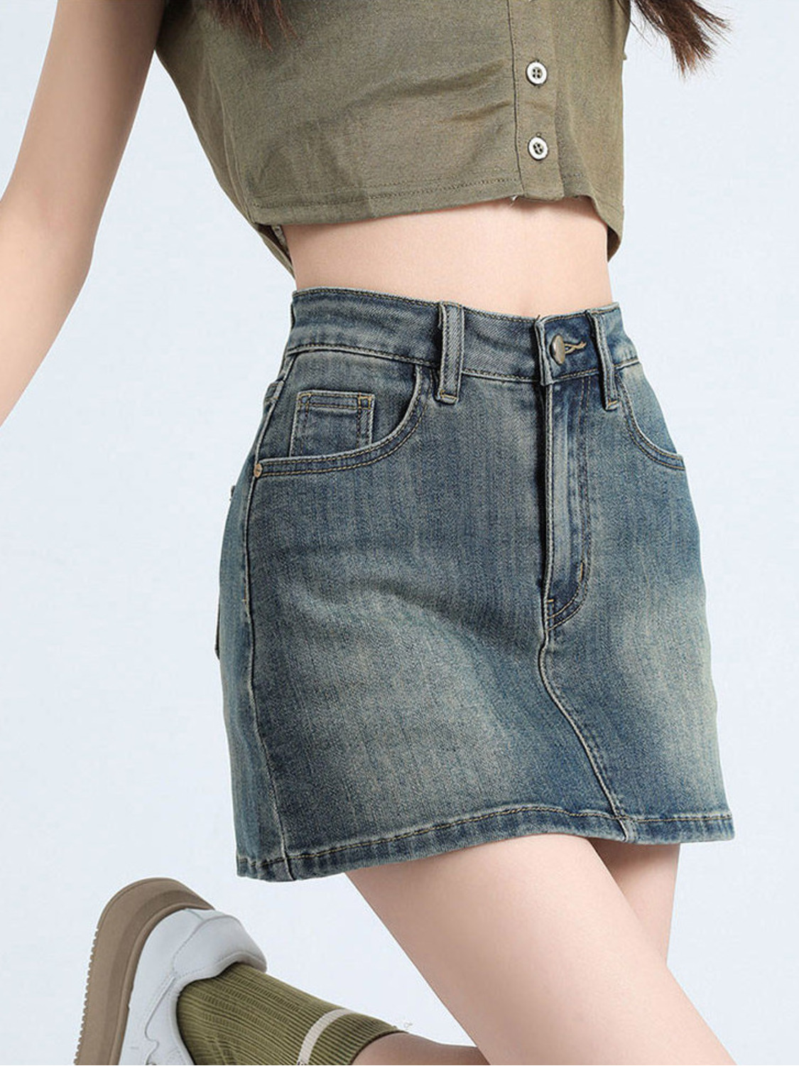 Women's Vintage Washed Denim S - огляд і ціна Denim Shorts Women
